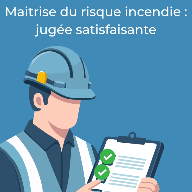 Maitrise du risque incendie jugée satisfaisante