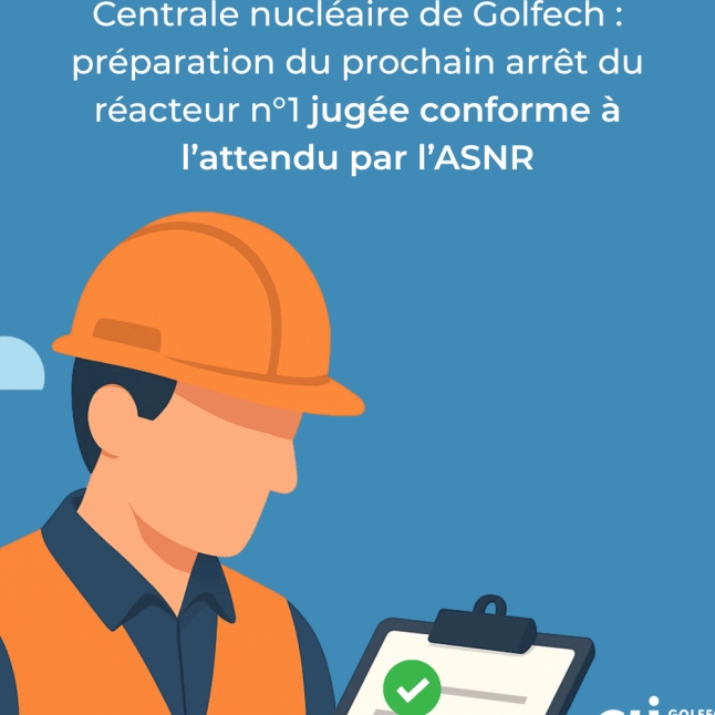Prochain arrêt du réacteur n°1 de Goflech bien préparé selon l'ASNR