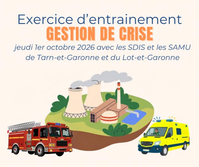 Jeudi 1er octobre : exercice d'entrainement à la gestion de crise à la centrale nucléaire
